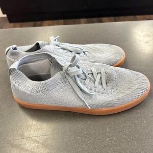 Suavs Light Gray Knit Sneakers with Tan Gum Sole
